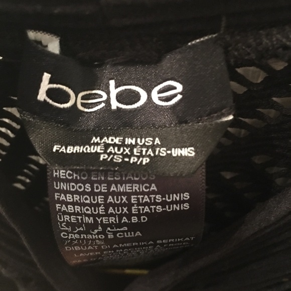 Black Bebe Mini Dress, bandage stretch material, Small - Picture 5 of 5